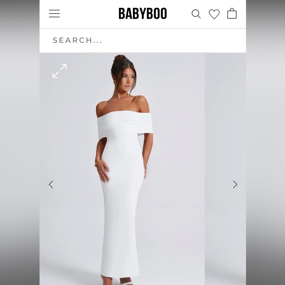 Babyboo Fashion NWT never worn!! Chic off the shoulder low back dresss